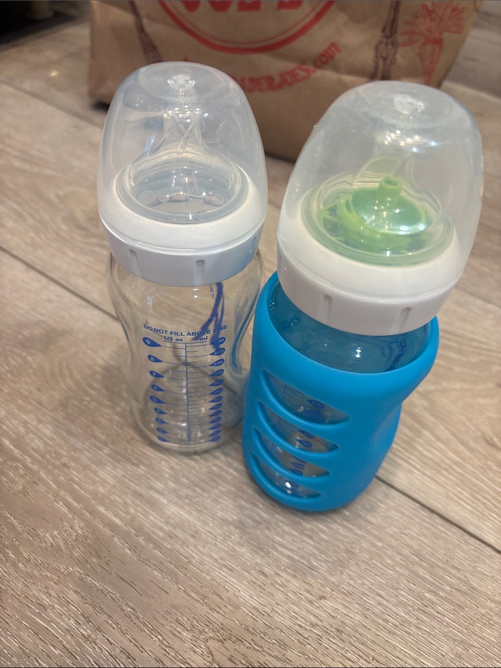 2 Dr. Brown Glass Bottles 9oz